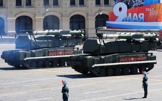 Dress rehearsal of military parade marking 72nd anniversary of Victory in Great Patriotic War