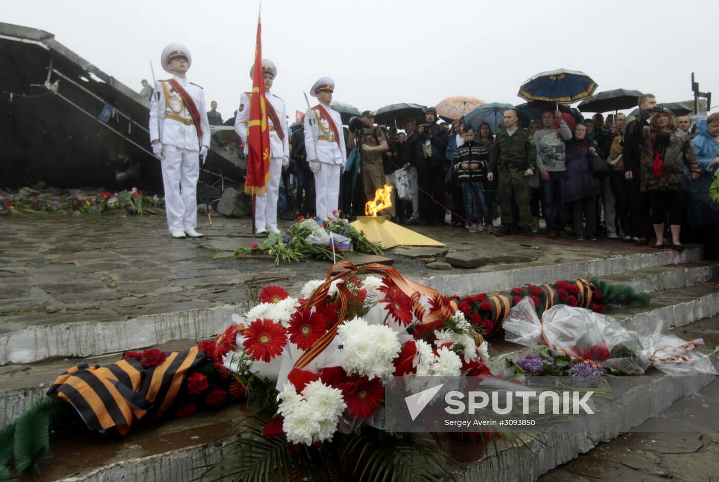 Events marking the Victory Day near Saur-Mogila, Donetsk Region