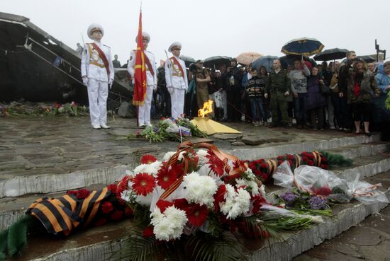 Events marking the Victory Day near Saur-Mogila, Donetsk Region