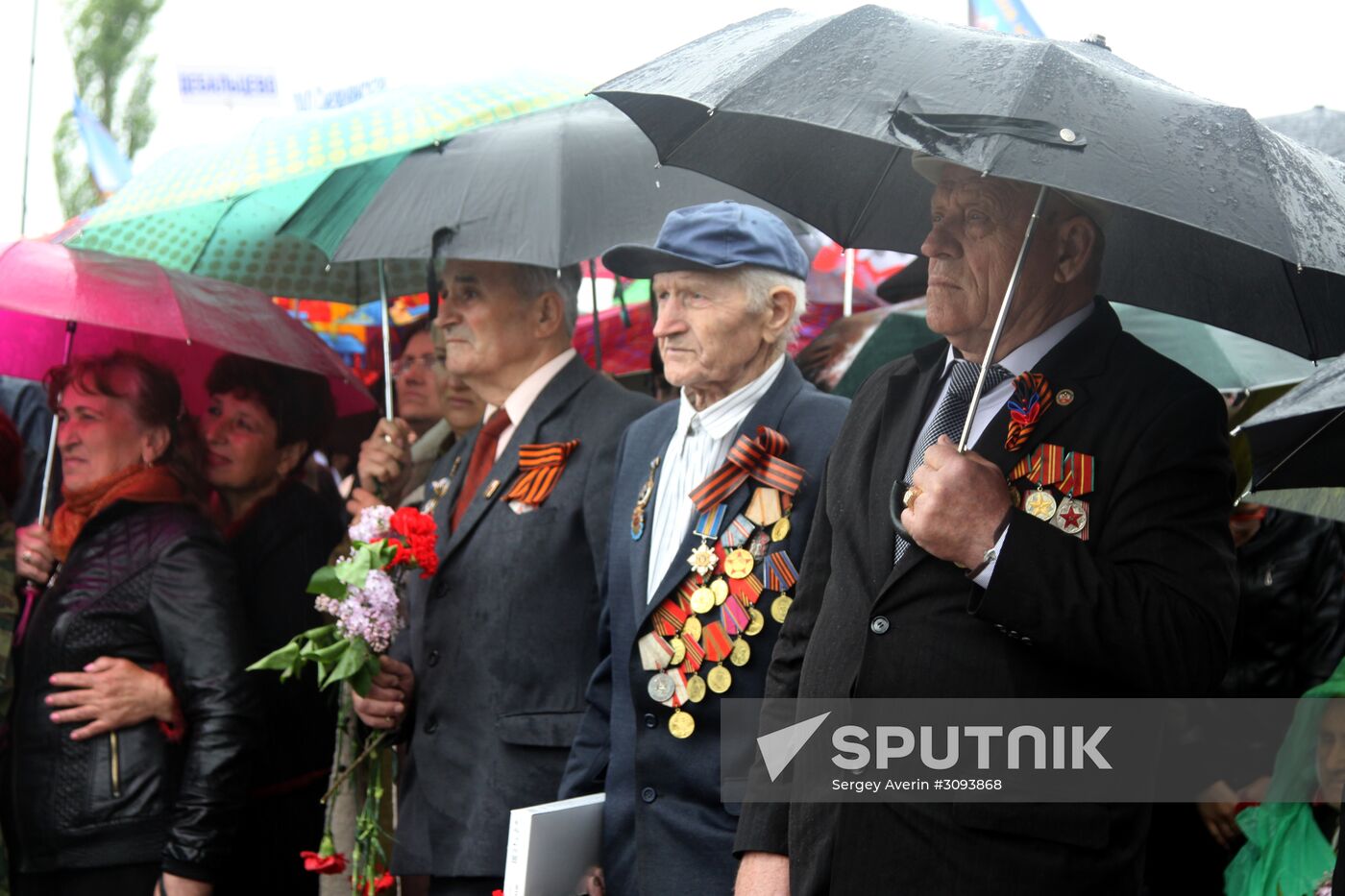 Events marking the Victory Day near Saur-Mogila, Donetsk Region