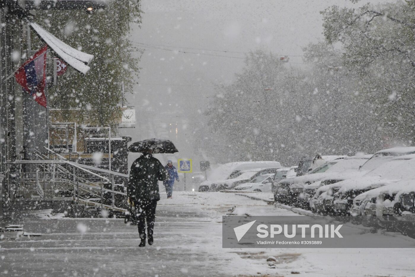 May snowfall in Moscow