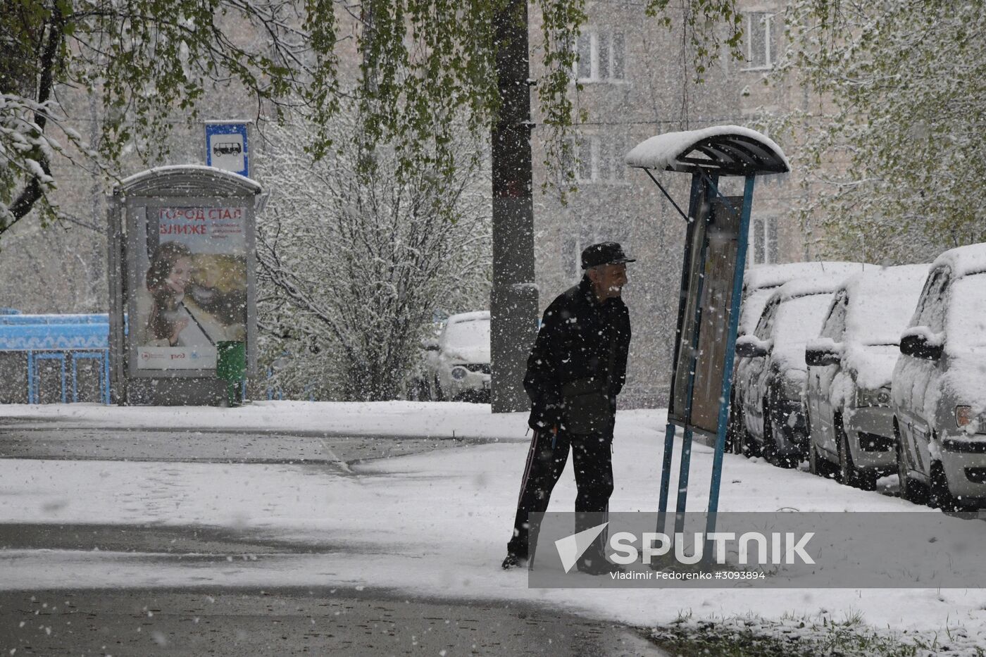 May snowfall in Moscow