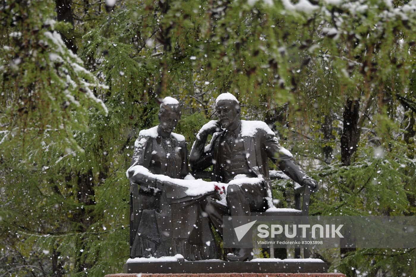 May snowfall in Moscow