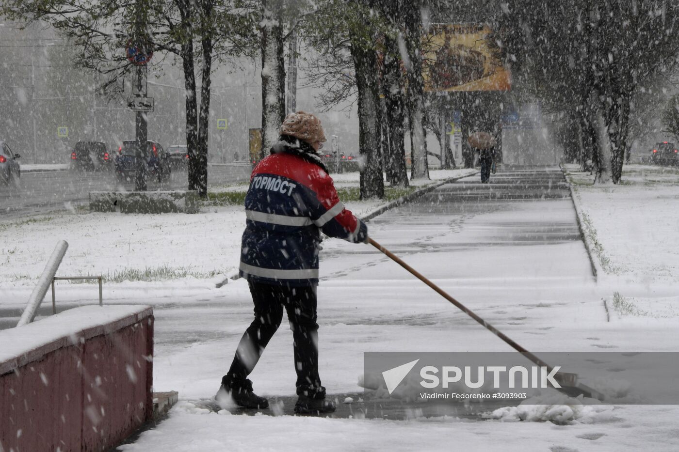 May snowfall in Moscow