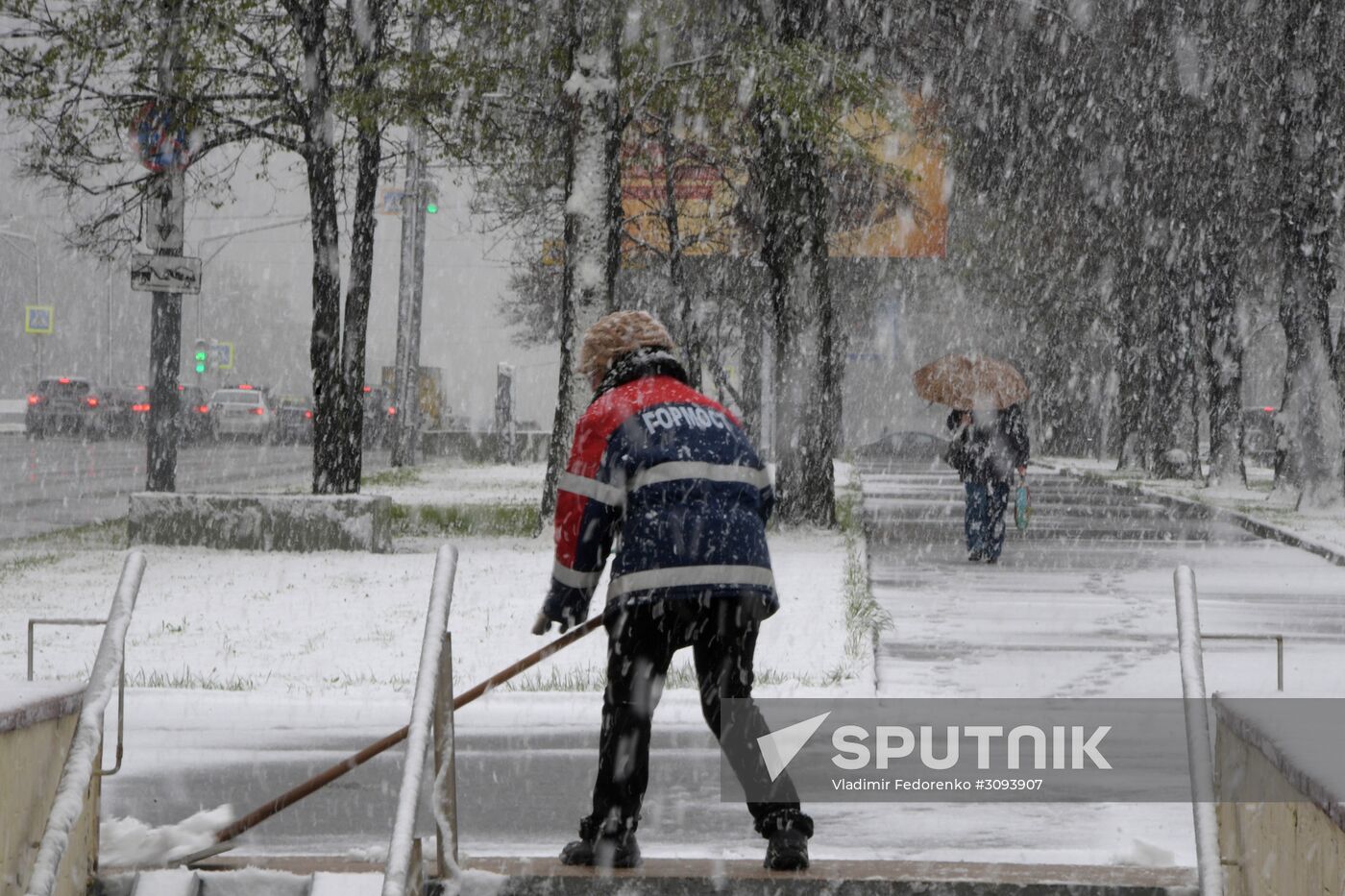 May snowfall in Moscow