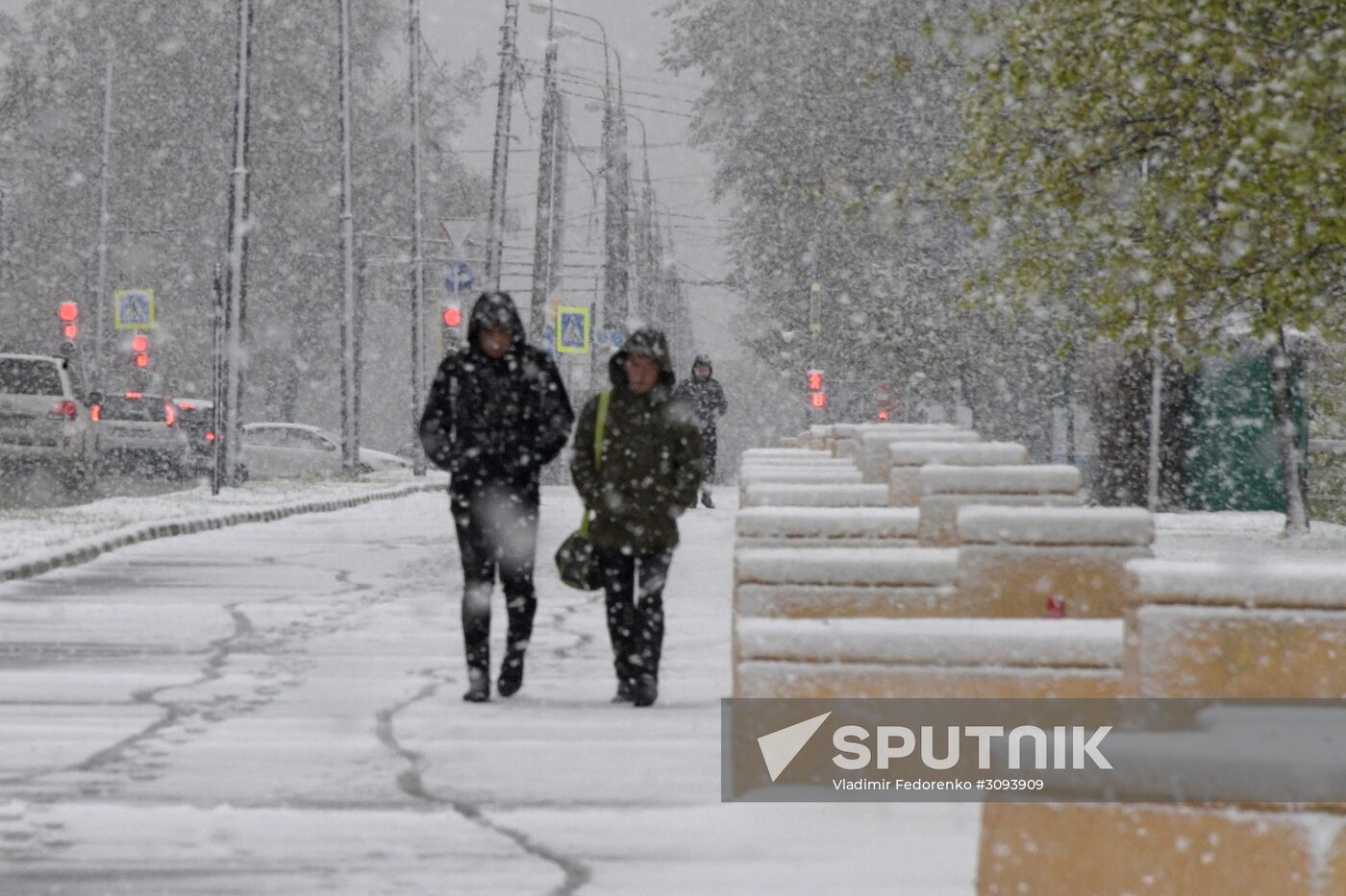 May snowfall in Moscow