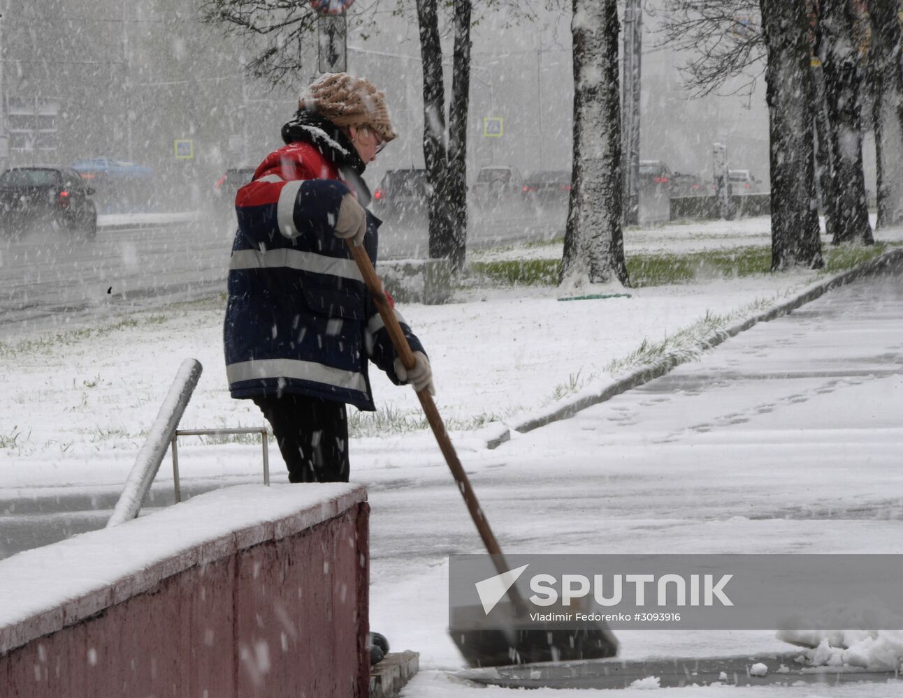 May snowfall in Moscow