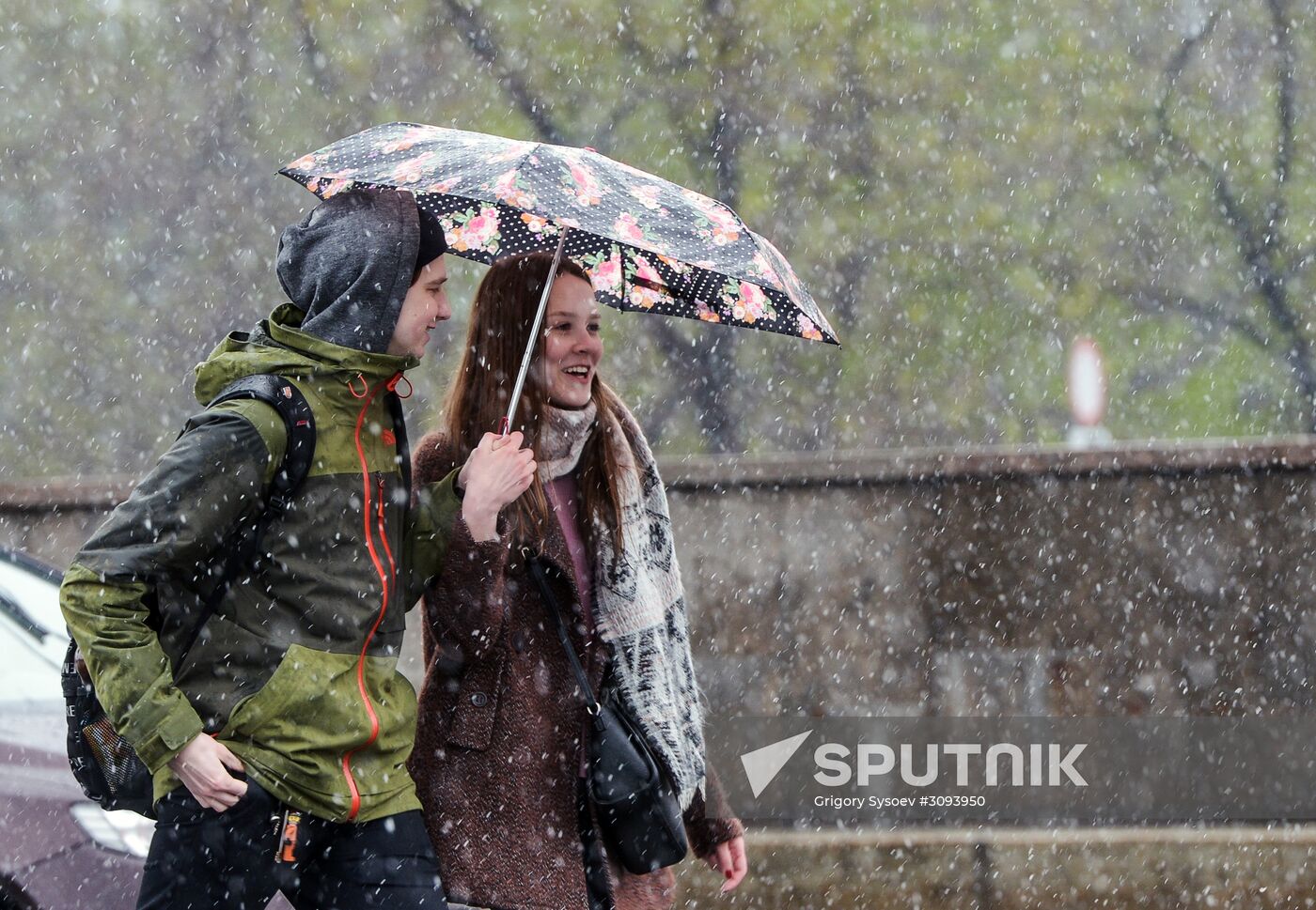 May snowfall in Moscow