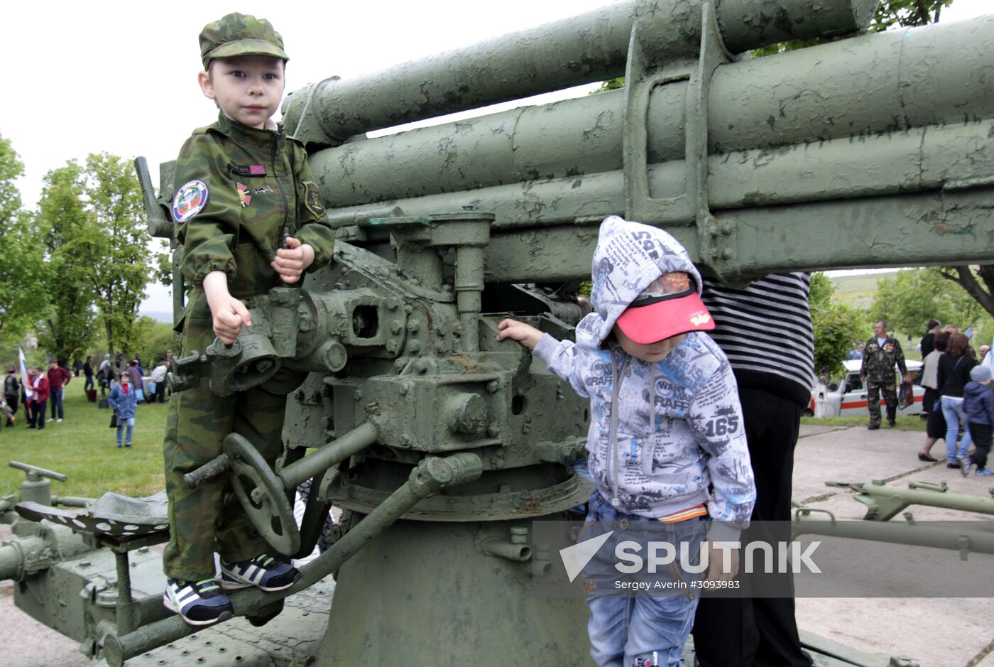 Events marking the Victory Day near Saur-Mogila, Donetsk Region
