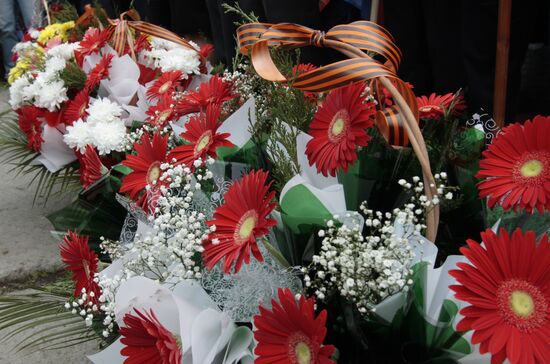 Events marking the Victory Day near Saur-Mogila, Donetsk Region