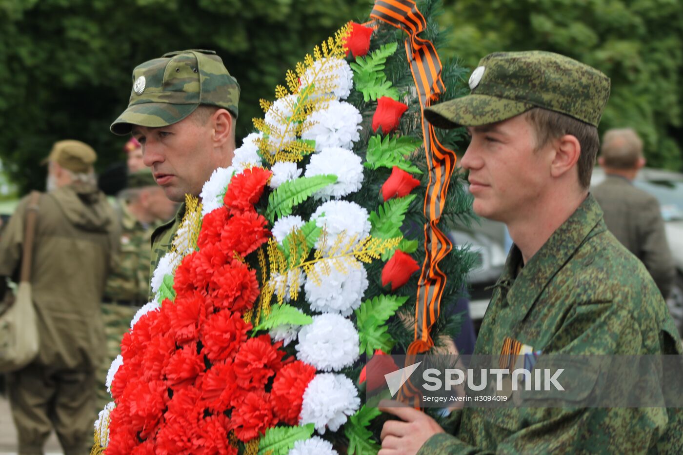 Events marking the Victory Day near Saur-Mogila, Donetsk Region