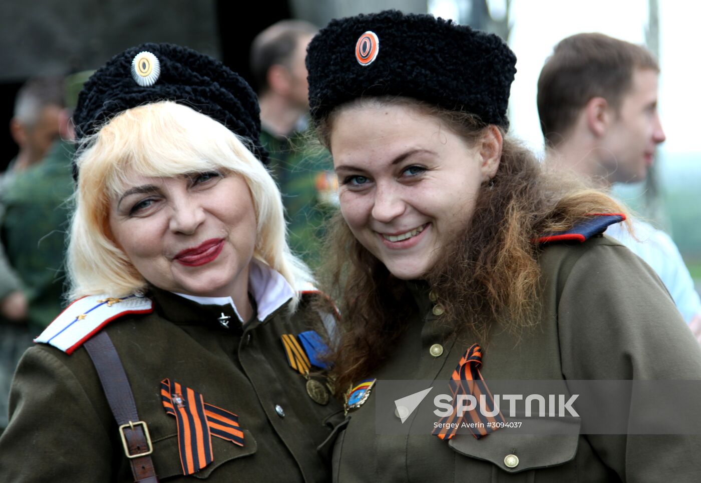 Events marking the Victory Day near Saur-Mogila, Donetsk Region