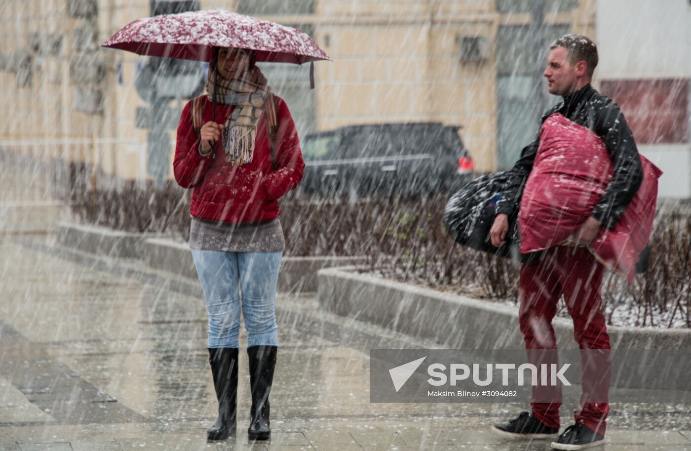 May snowfall in Moscow