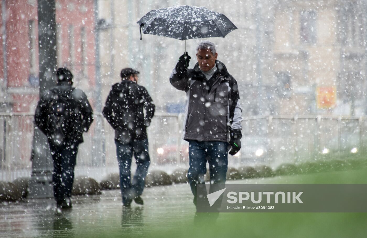 May snowfall in Moscow