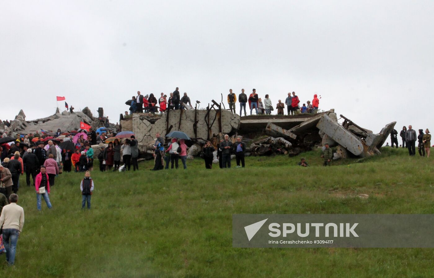Events marking Victory Day near Saur-Mogila, Donetsk Region