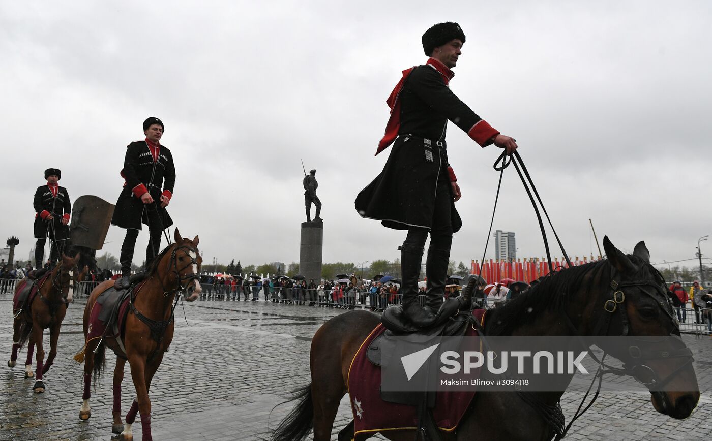 Russian Traditions cavalry show at Poklonnaya Hill