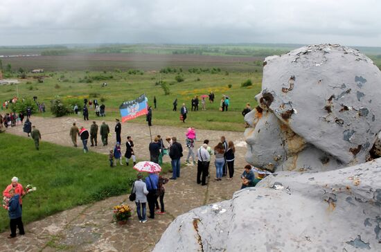Events marking Victory Day near Saur-Mogila, Donetsk Region