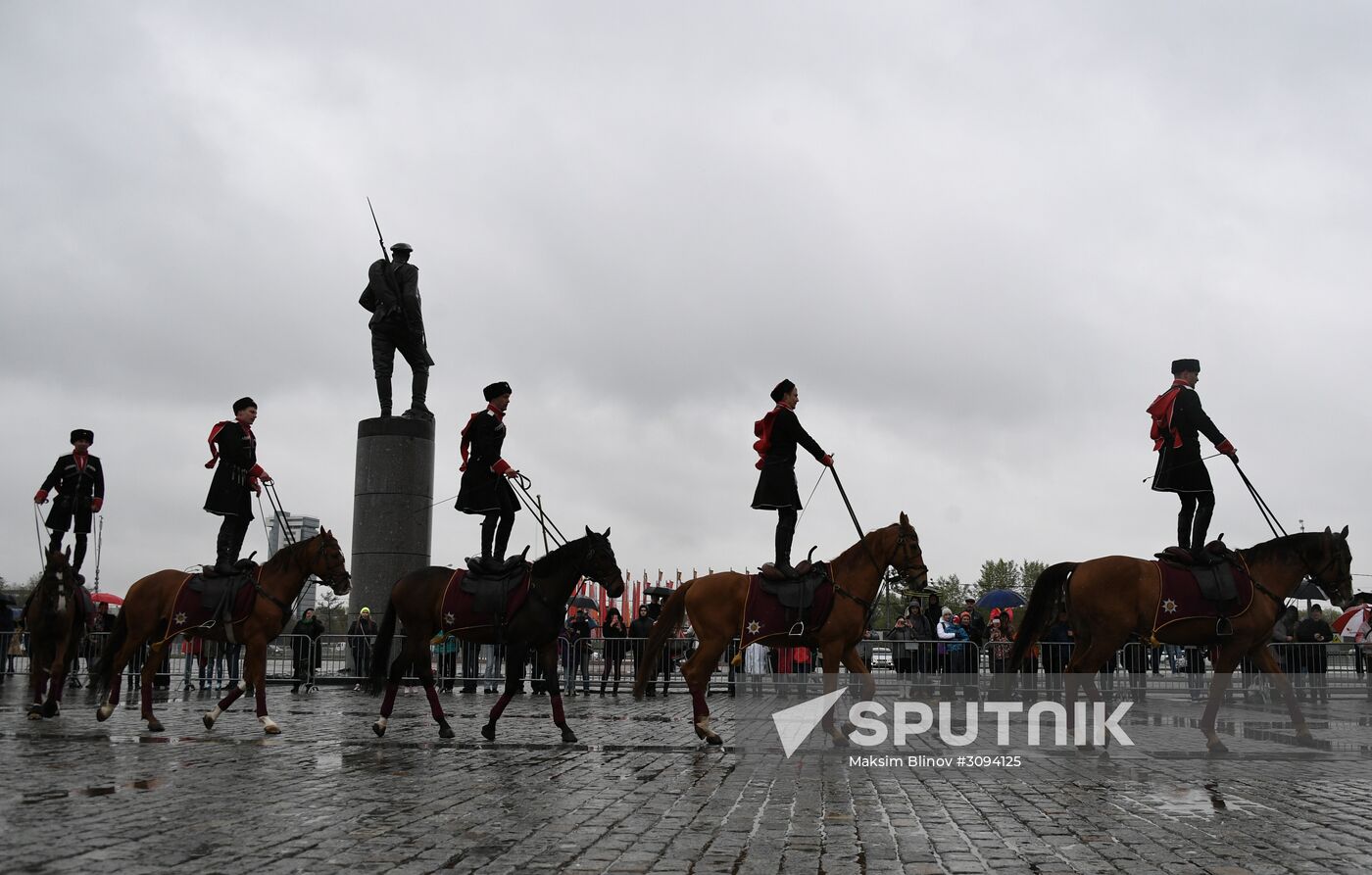 Russian Traditions cavalry show at Poklonnaya Hill