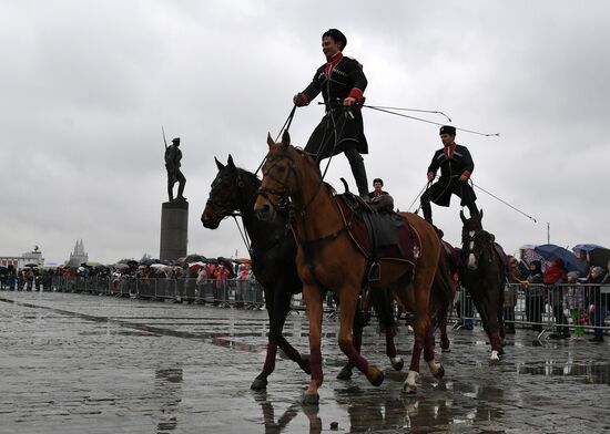 Russian Traditions cavalry show at Poklonnaya Hill