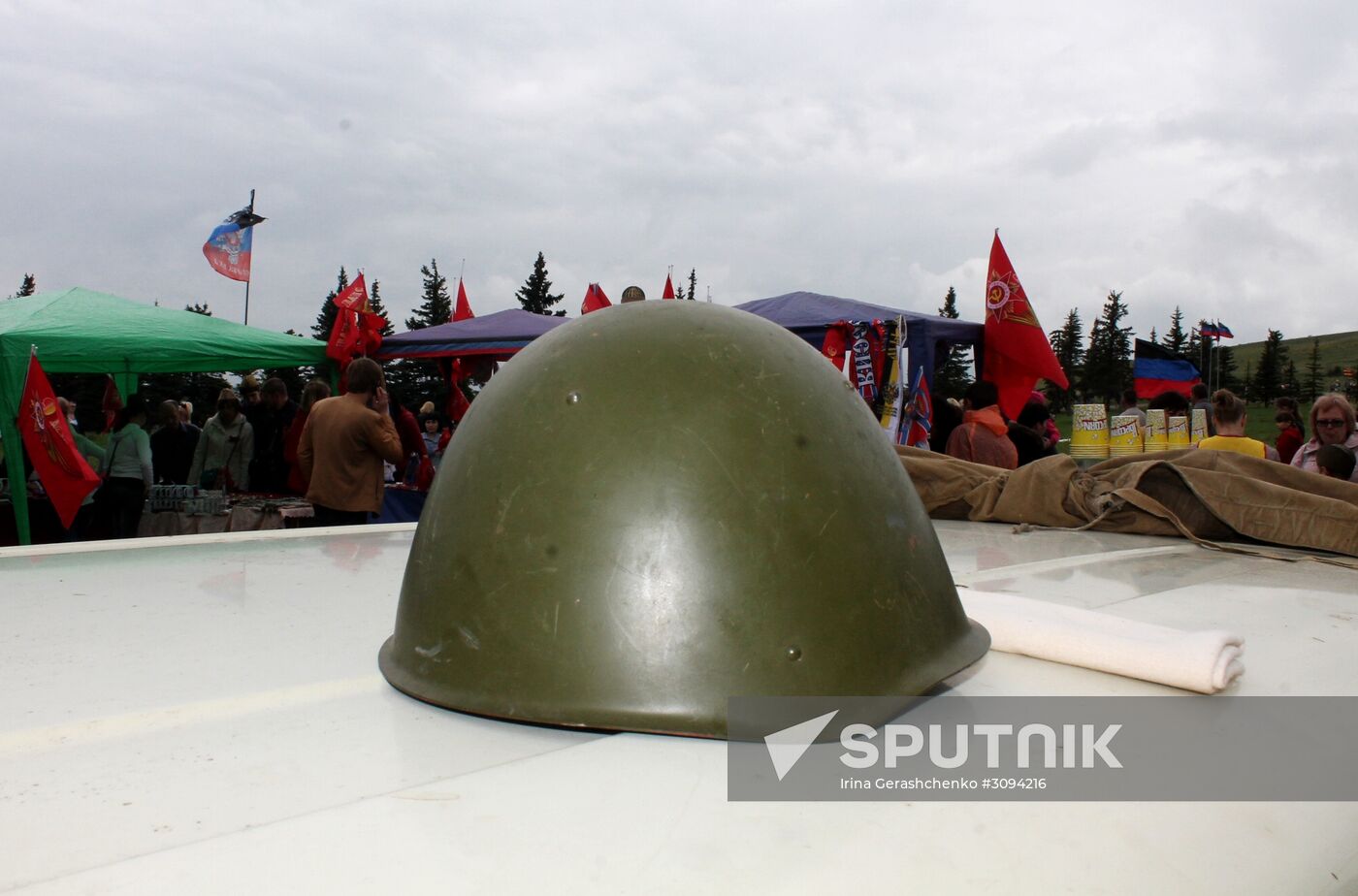 Events marking the Victory Day near Saur-Mogila, Donetsk Region