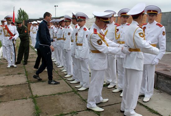 Events marking the Victory Day near Saur-Mogila, Donetsk Region