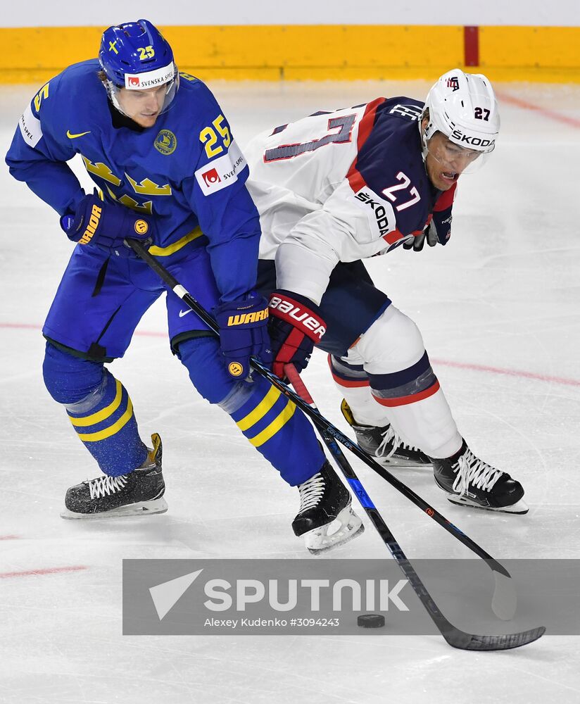 2017 IIHF World Championship. USA vs. Sweden