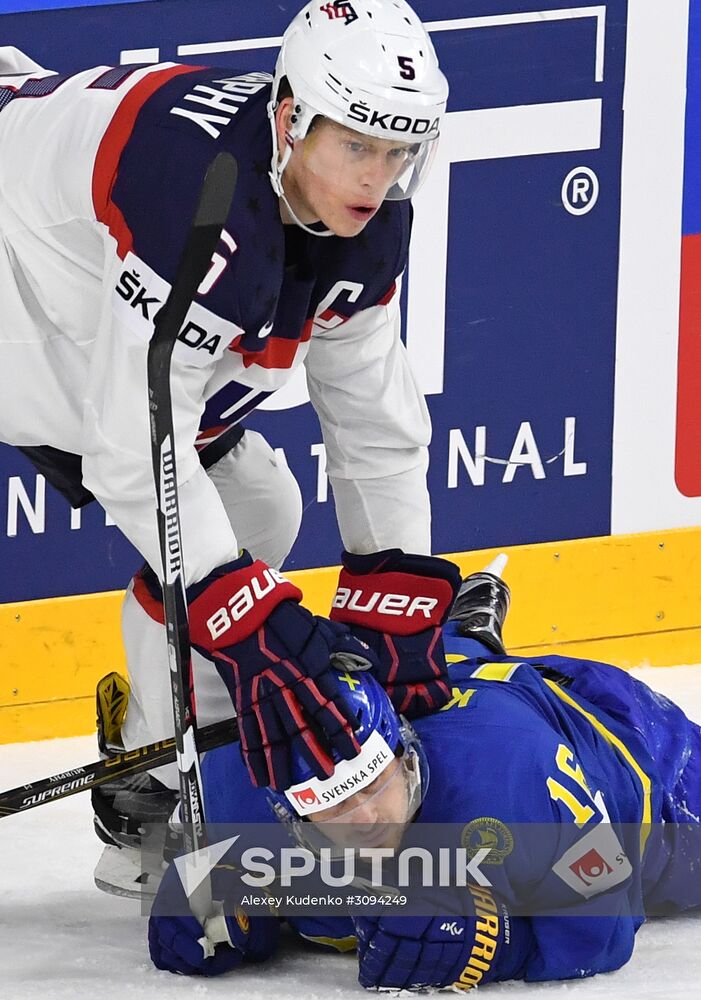 2017 IIHF World Championship. USA vs. Sweden