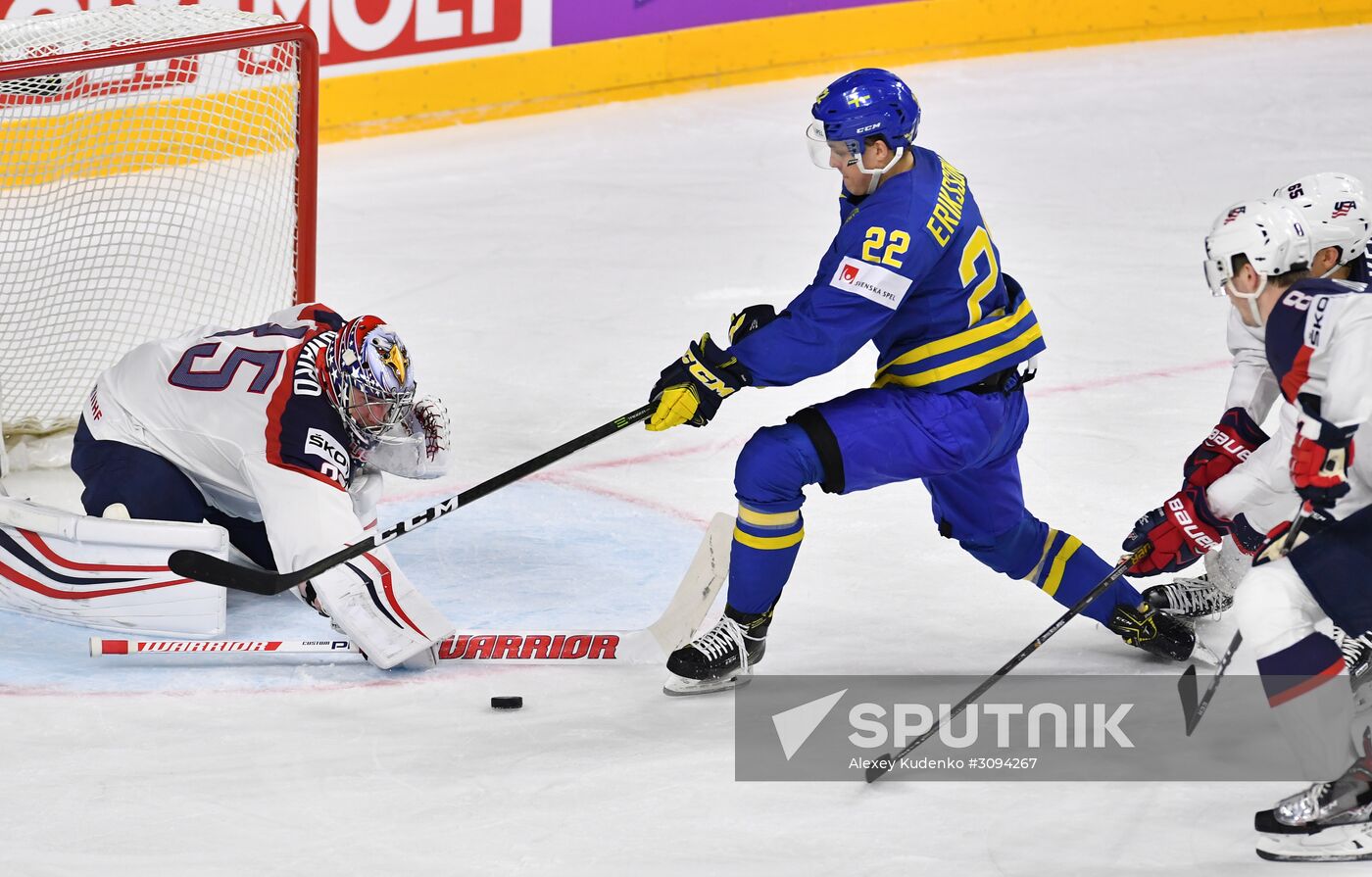 2017 IIHF World Championship. USA vs. Sweden