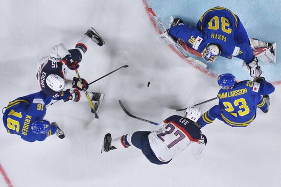 2017 IIHF World Championship. USA vs. Sweden