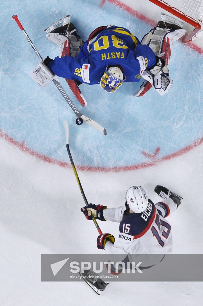 2017 IIHF World Championship. USA vs. Sweden