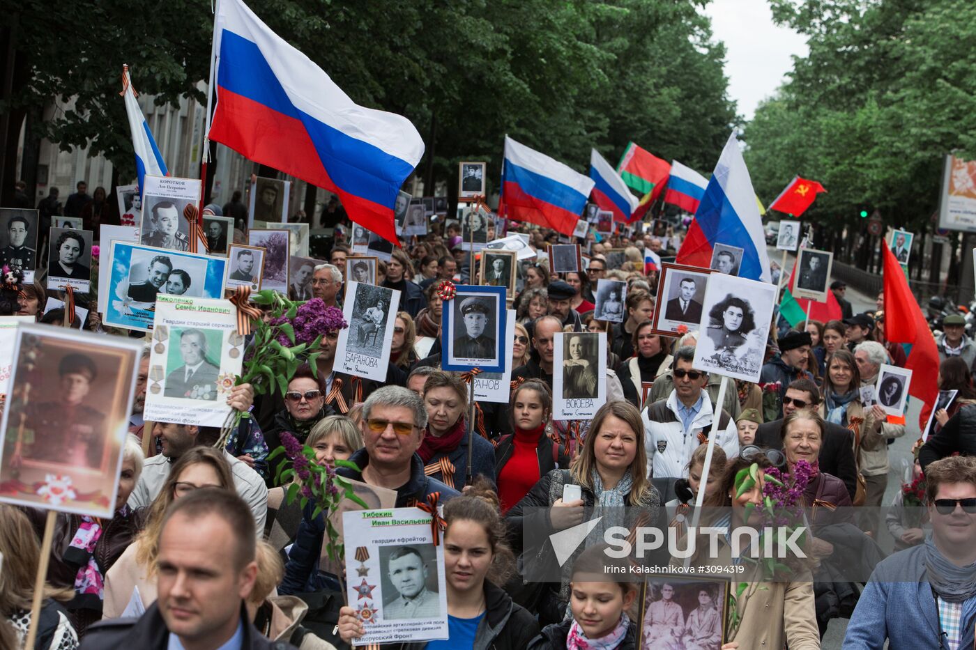 Immortal Regiment march in Europe