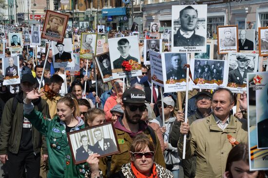 Immortal Regiment march in Russian cities