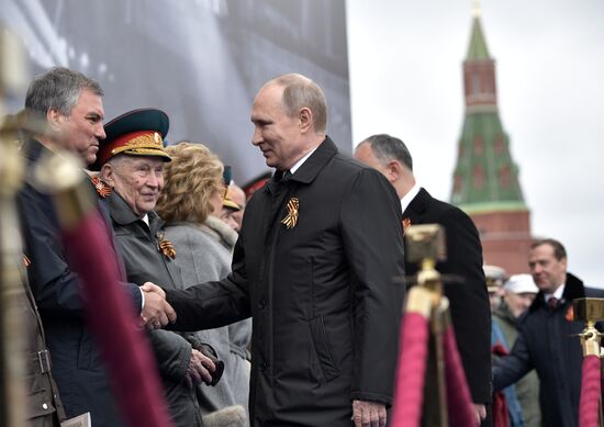 President Putin, Prime Minister Medvedev attend military parade on 72nd anniversary of victory in Great Patriotic War