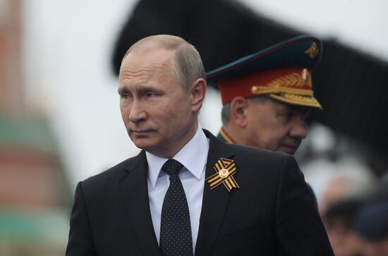 President Putin, Prime Minister Medvedev attend military parade on 72nd anniversary of victory in Great Patriotic War