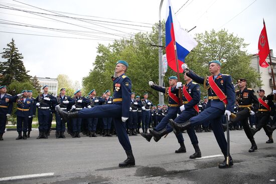 Military parade marking the 72nd anniversary of Victory in cities of Russia