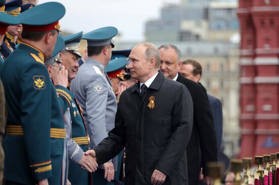 President Putin, Prime Minister Medvedev attend military parade on 72nd anniversary of victory in Great Patriotic War