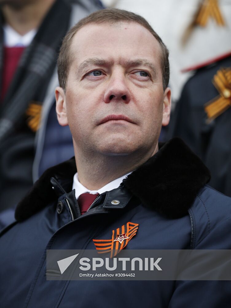 President Putin, Prime Minister Medvedev attend military parade on 72nd anniversary of victory in Great Patriotic War