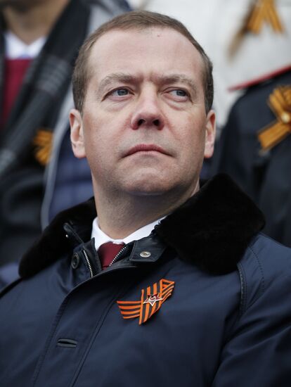President Putin, Prime Minister Medvedev attend military parade on 72nd anniversary of victory in Great Patriotic War