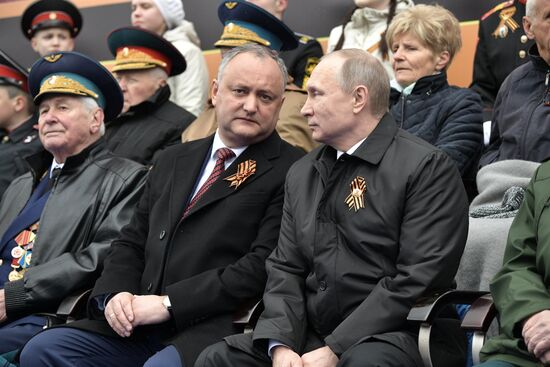 President Putin, Prime Minister Medvedev attend military parade on 72nd anniversary of victory in Great Patriotic War