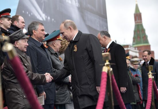 President Putin, Prime Minister Medvedev attend military parade on 72nd anniversary of victory in Great Patriotic War