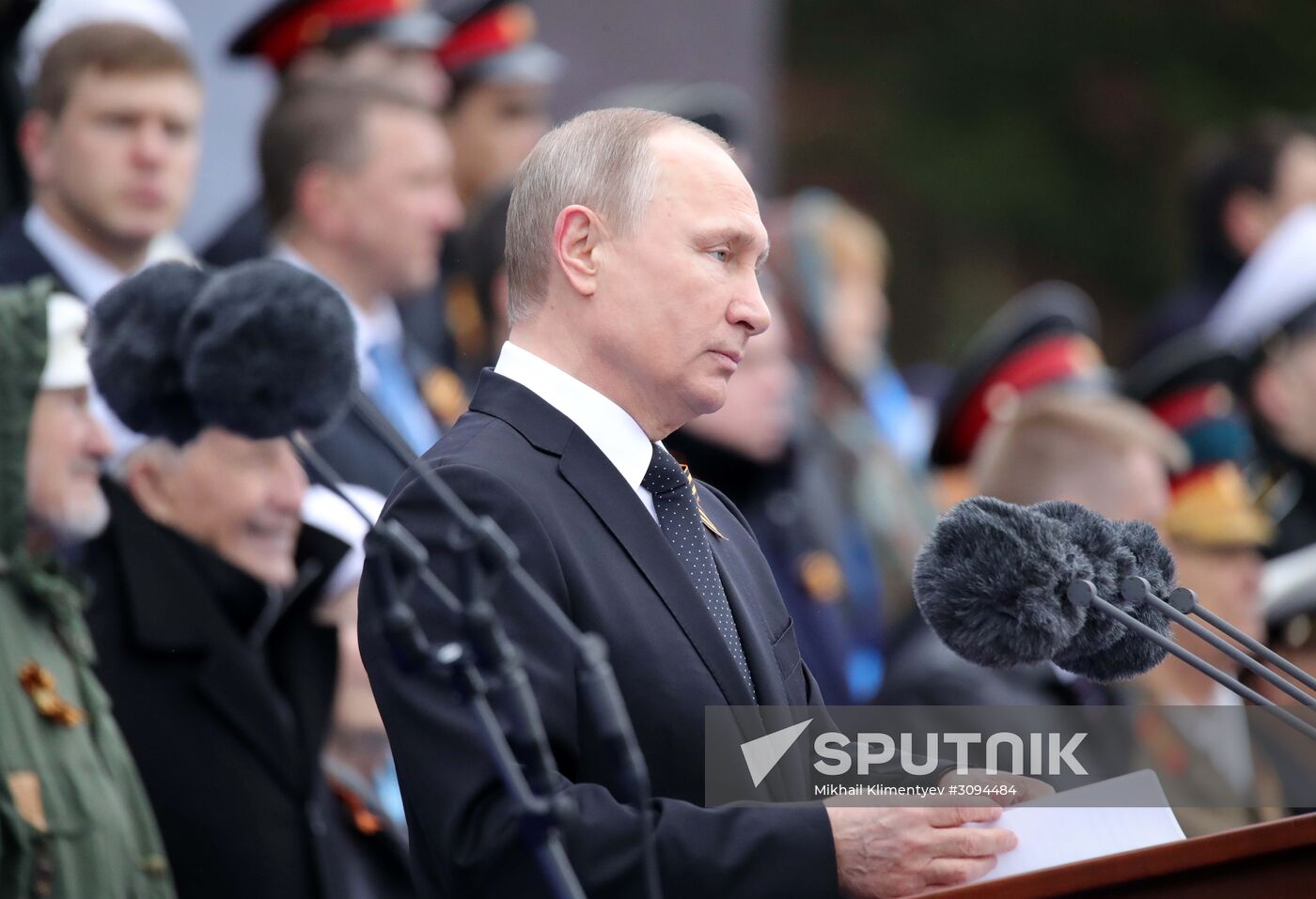President Putin, Prime Minister Medvedev attend military parade on 72nd anniversary of victory in Great Patriotic War