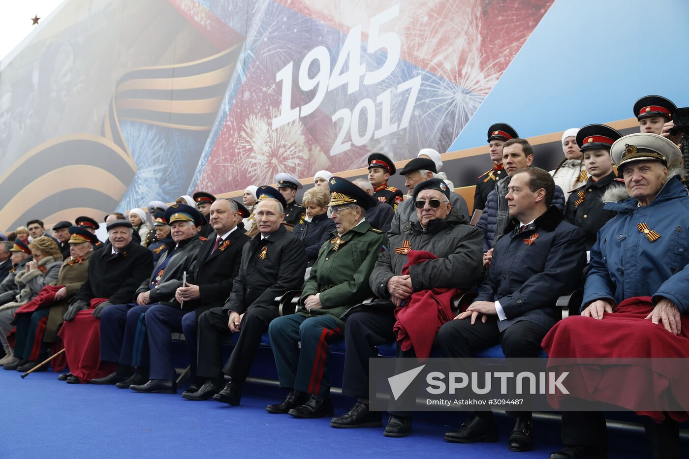 President Putin, Prime Minister Medvedev attend military parade on 72nd anniversary of victory in Great Patriotic War
