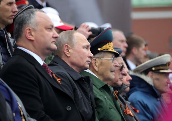 President Putin, Prime Minister Medvedev attend military parade on 72nd anniversary of victory in Great Patriotic War