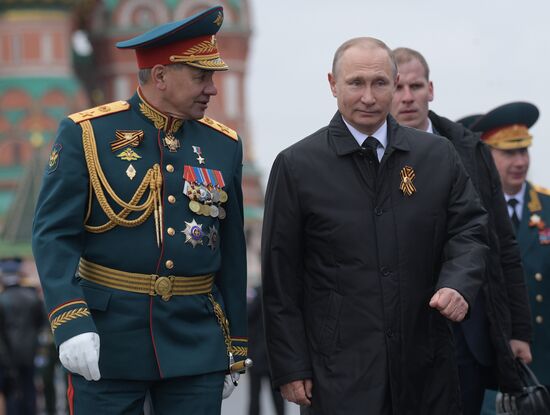 President Putin, Prime Minister Medvedev attend military parade on 72nd anniversary of victory in Great Patriotic War