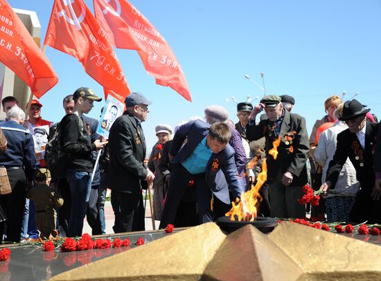 Victory Day celebrations in Russian cities