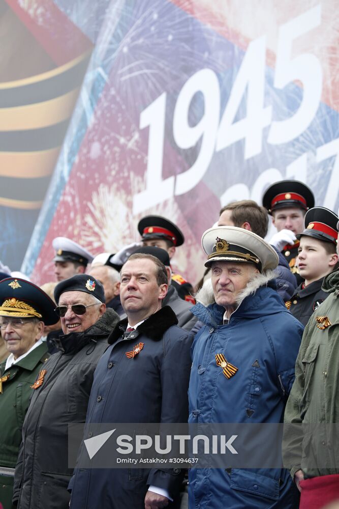 President Putin, Prime Minister Medvedev attend military parade on 72nd anniversary of victory in Great Patriotic War