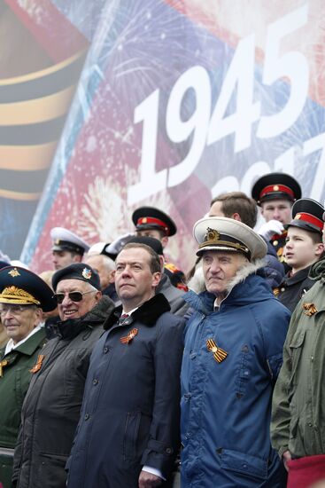 President Putin, Prime Minister Medvedev attend military parade on 72nd anniversary of victory in Great Patriotic War