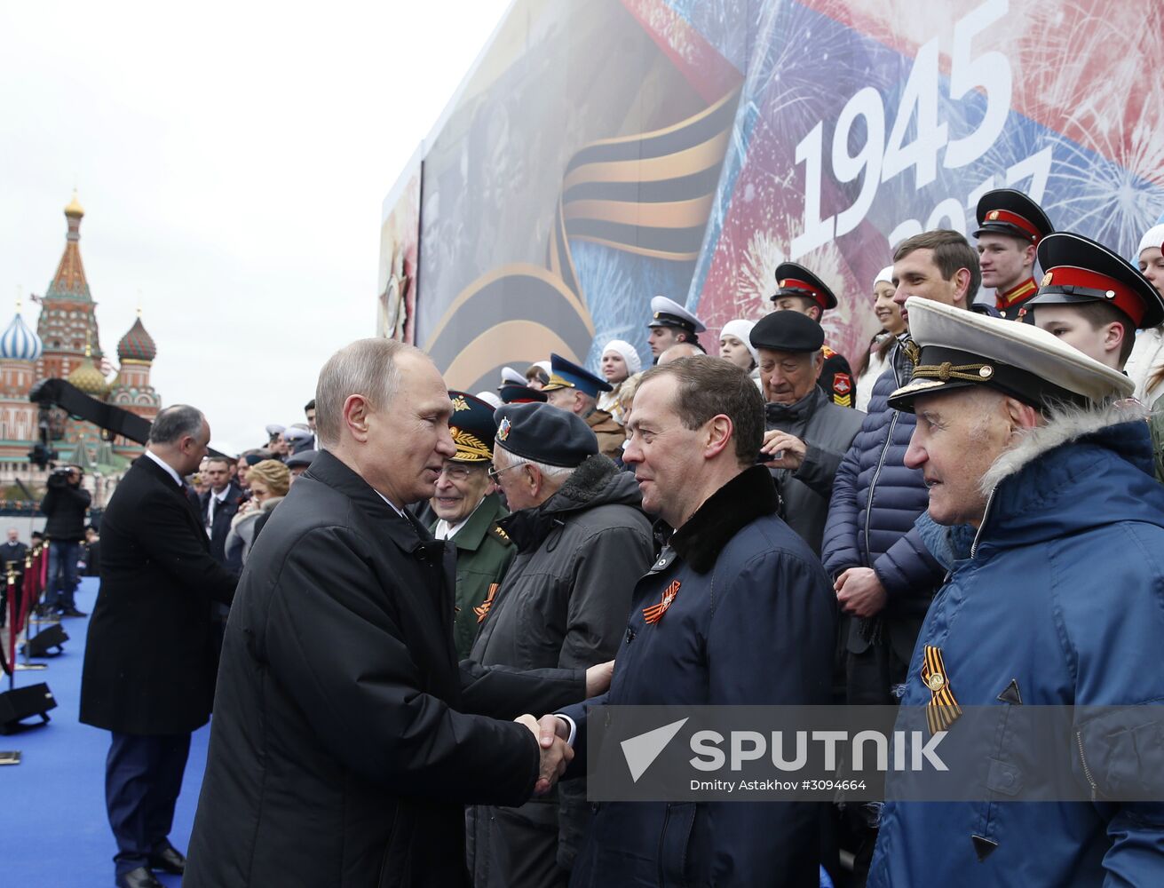 President Putin, Prime Minister Medvedev attend military parade on 72nd anniversary of victory in Great Patriotic War