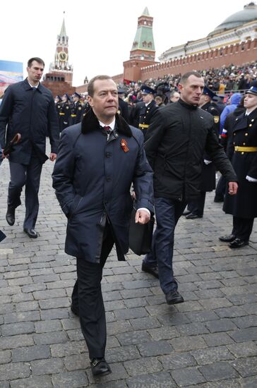 President Putin, Prime Minister Medvedev attend military parade on 72nd anniversary of victory in Great Patriotic War