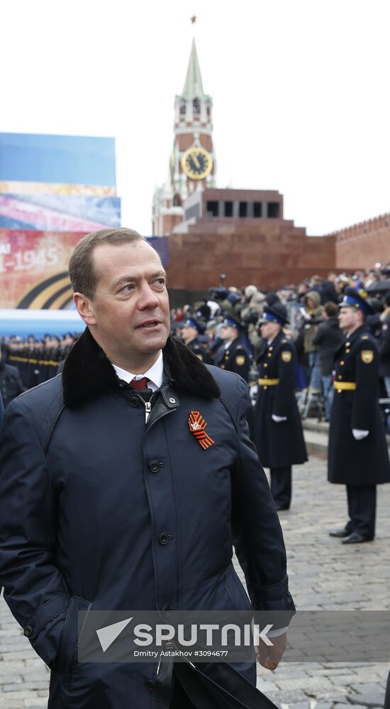 President Putin, Prime Minister Medvedev attend military parade on 72nd anniversary of victory in Great Patriotic War
